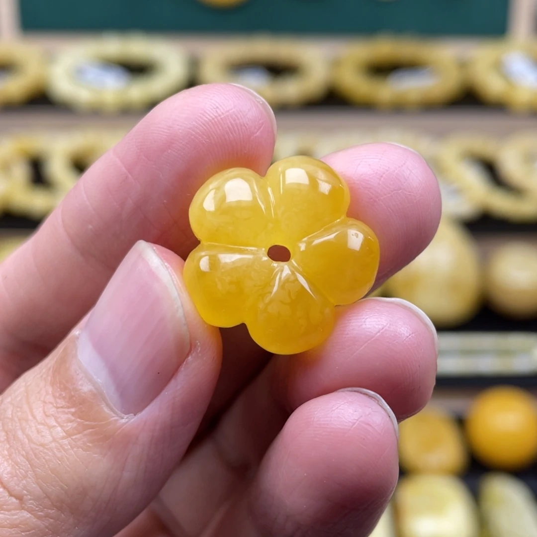 琥珀裸石未镶嵌琥珀蜜蜡