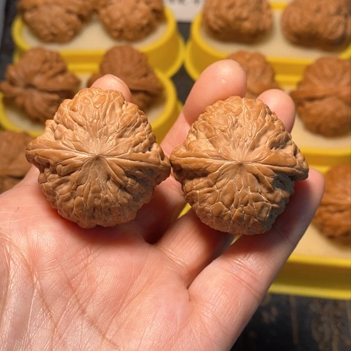 文玩核桃把件铁锤全白 36 36