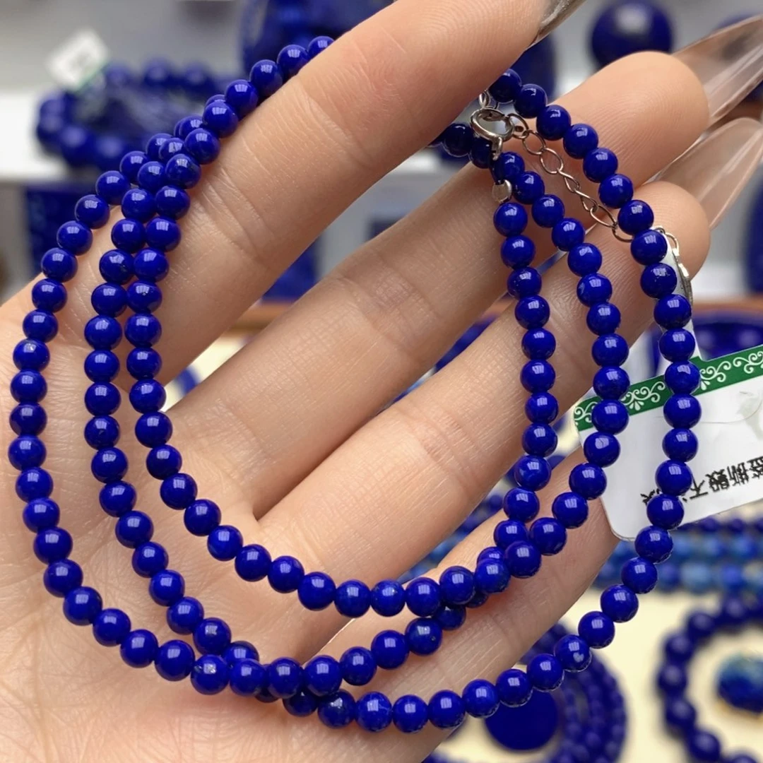 青金石未镶嵌手链3.5mm