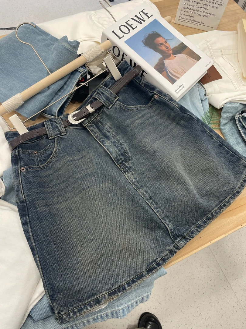 GM复古牛仔半裙3174