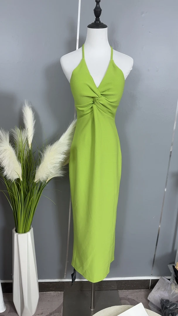 清仓 御姐性感露背交叉吊带连衣裙 带胸垫 适合旅游拍照