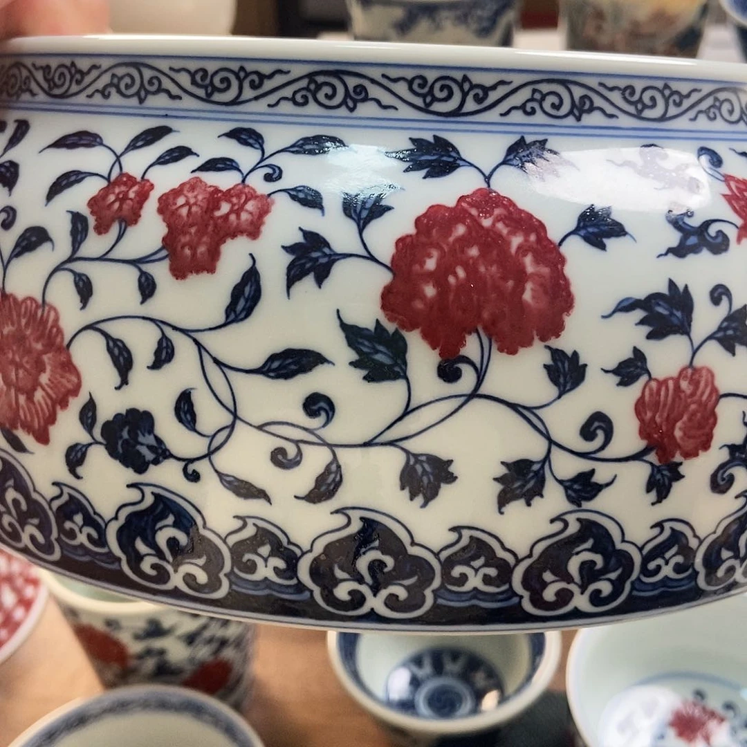 阳春白雪缠枝莲水洗