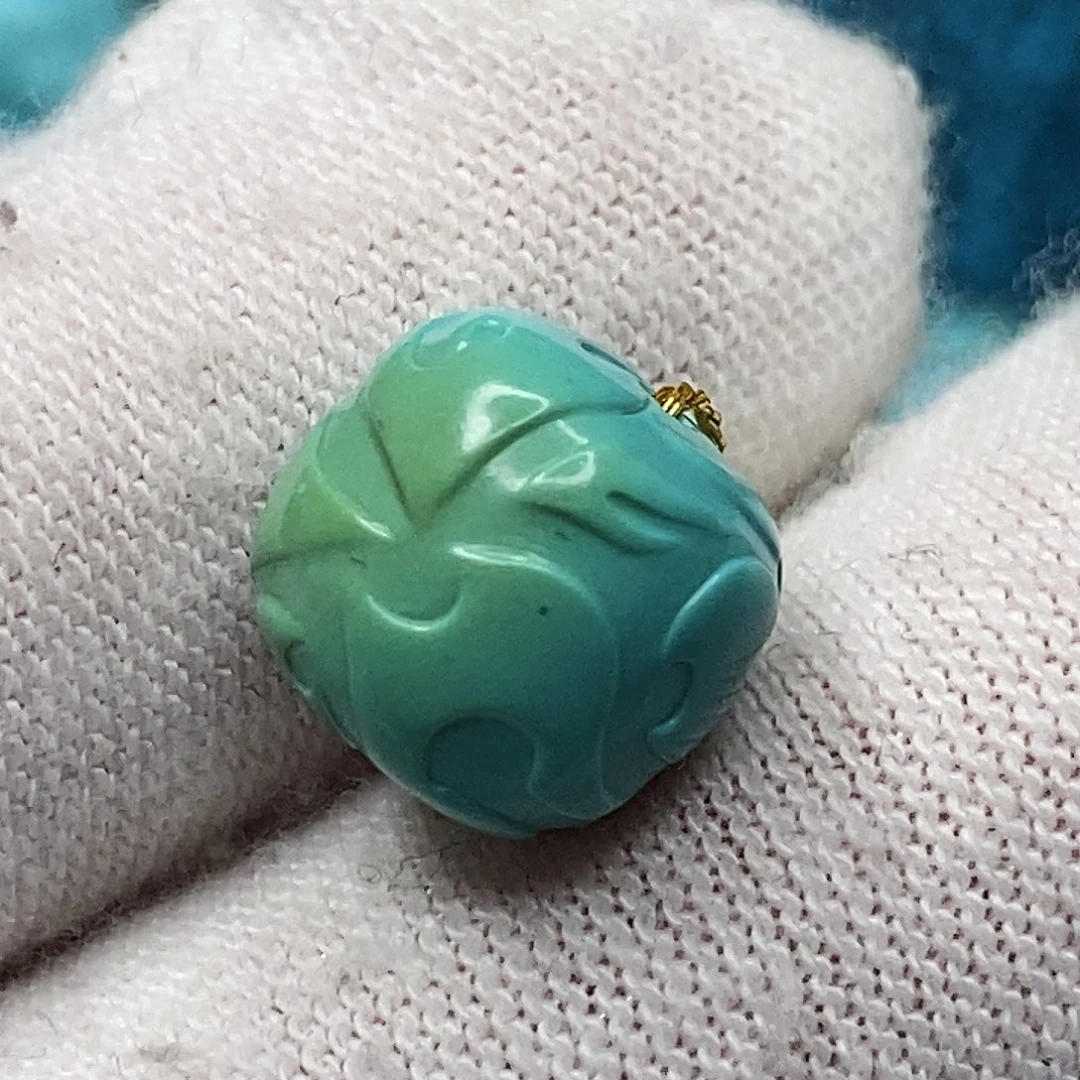 绿松石未镶嵌天然原矿 带武汉地大证书