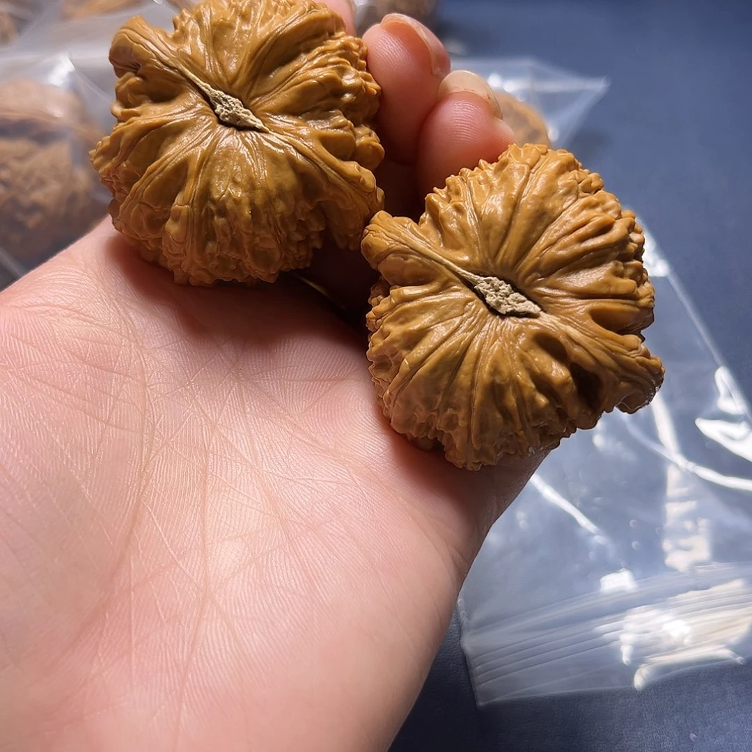 大***白把件文玩核桃白狮子49