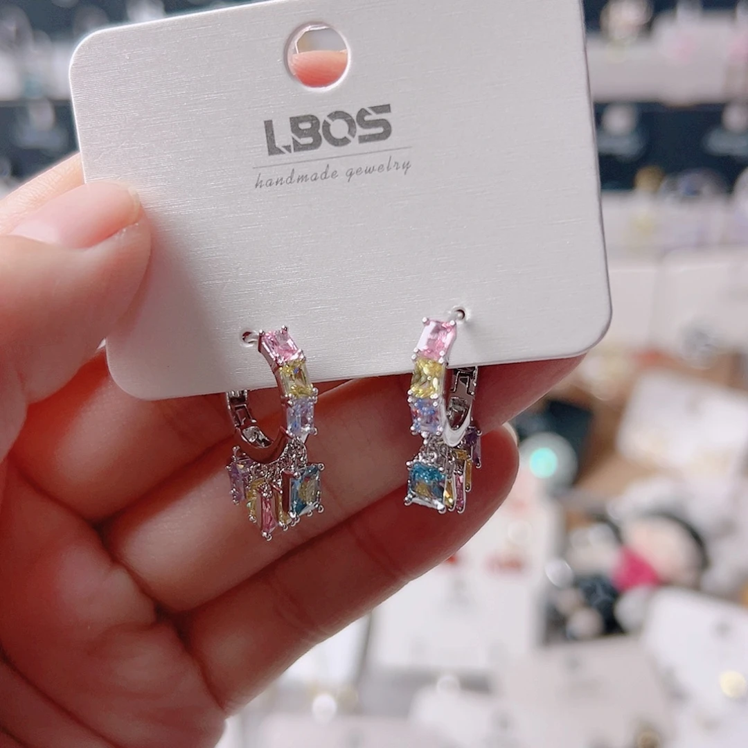 琉璃纯铜合金耳环的