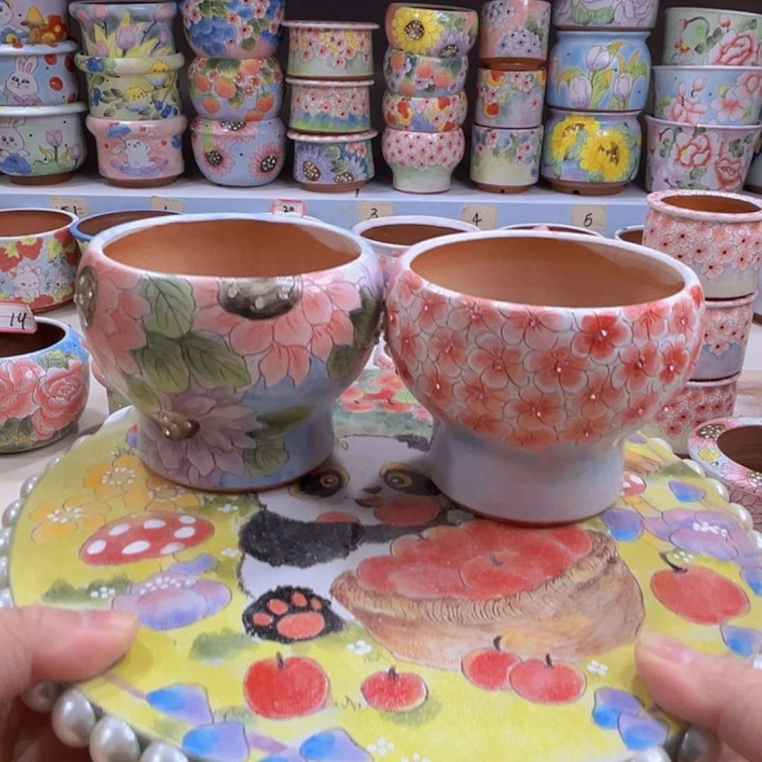 所见所得景德镇红陶泥多肉花盆