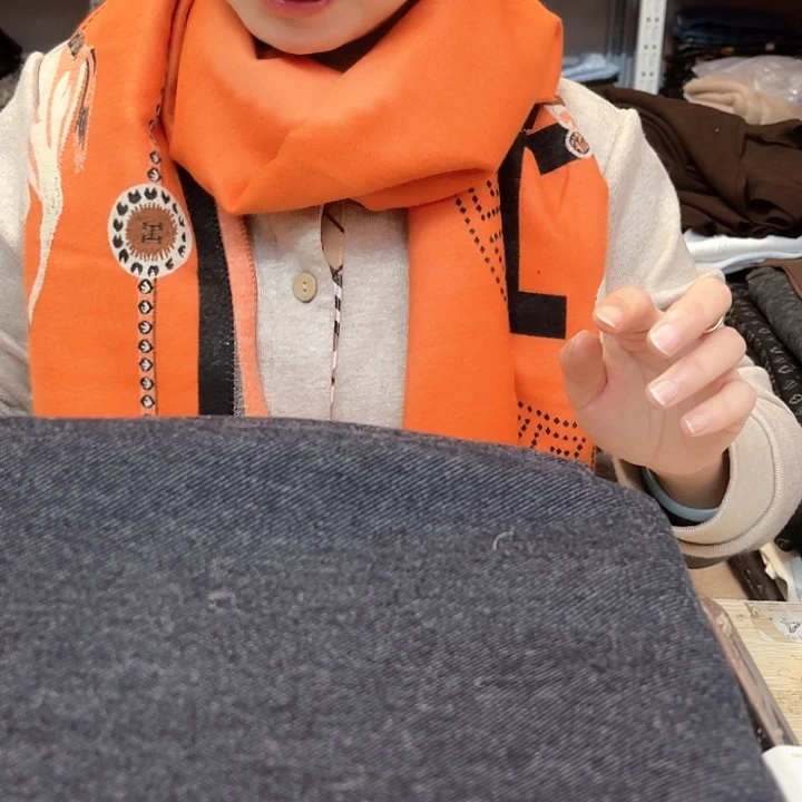 单宁灰蓝色加厚加绒牛仔1.1米