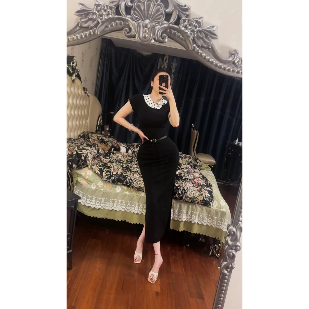 美人鱼【歌剧魅影】复古气质时髦小姨风网红性感夏季包臀法式名媛