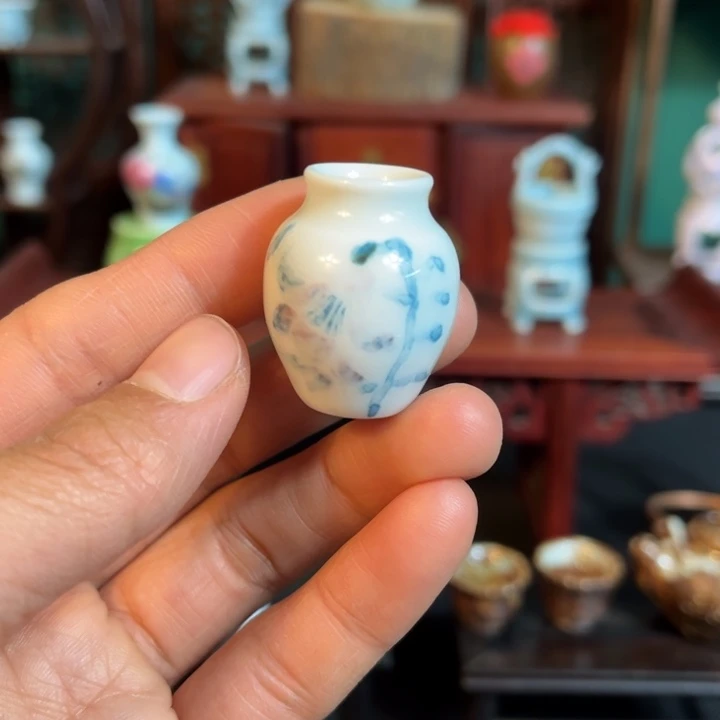 摆件微陶老王迷你花瓶