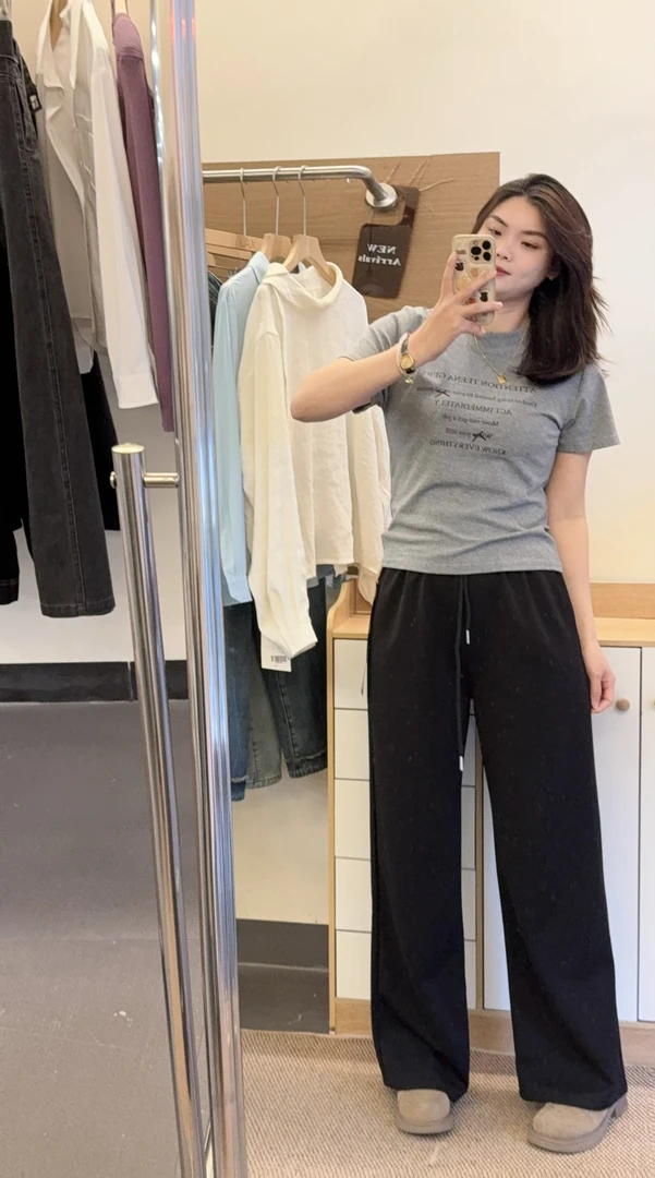 筷子腿休闲裤 直筒显瘦裤型