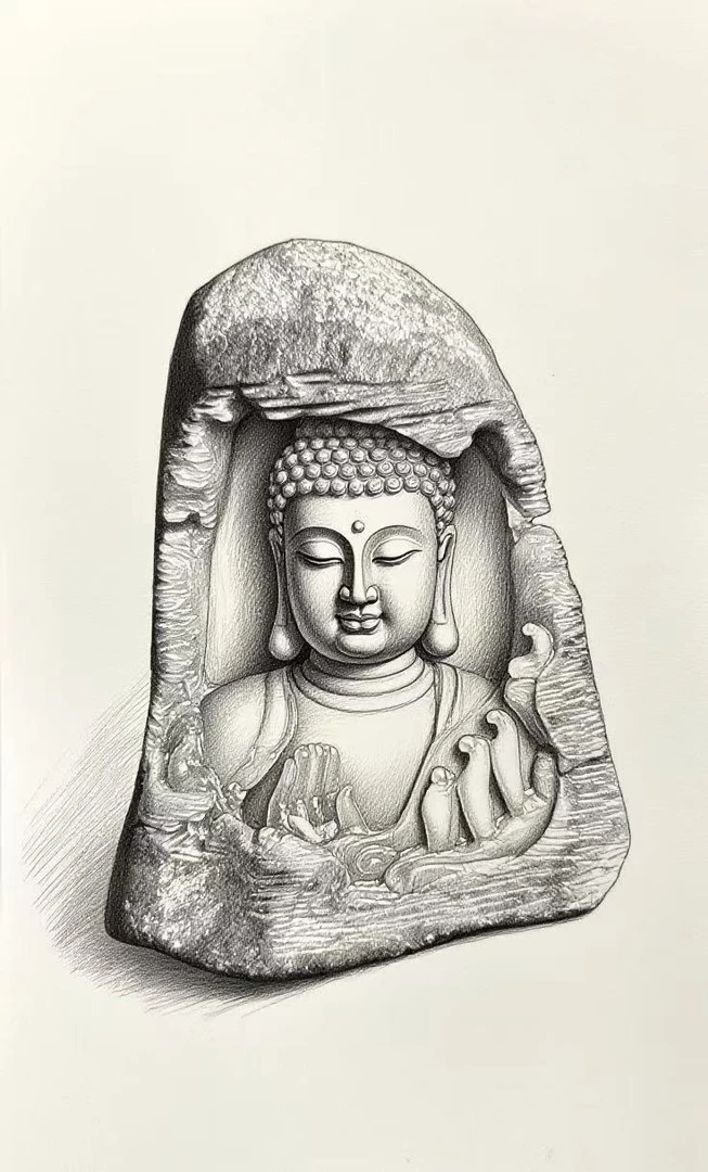 缅甸特色小石头雕刻设计图