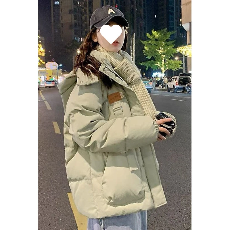 冬季新款加厚小个子时尚百搭潮流通勤气质宽松外套厚鸭绒中长款