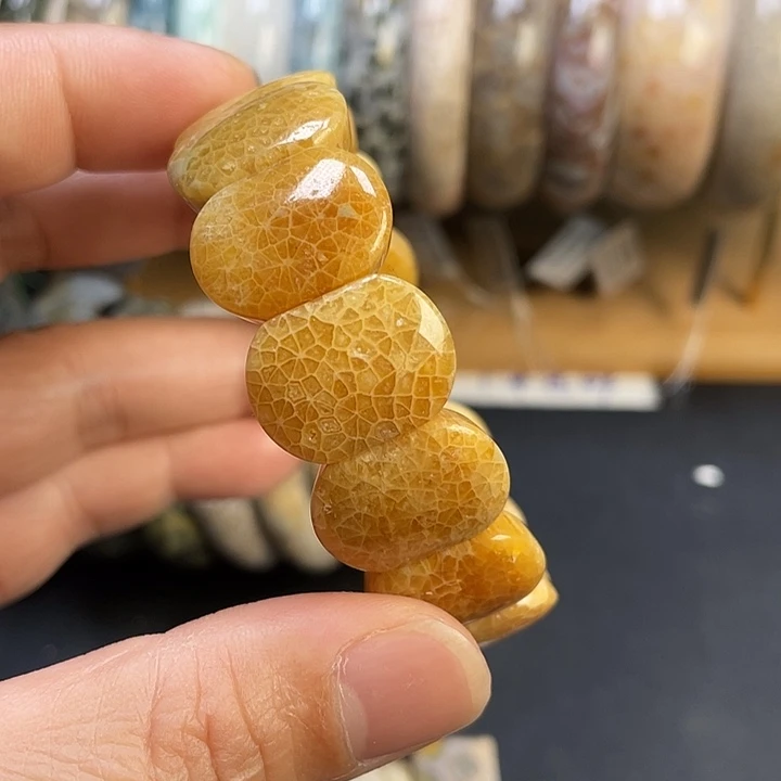 硅化珊瑚（珊瑚玉）未镶嵌手镯