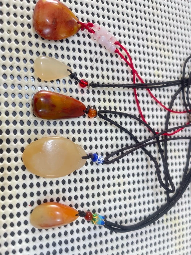 寿山石挂件5个一组，随机发货