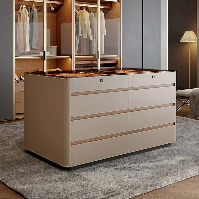 【高端中斗柜】 高端衣帽间中岛柜轻奢卧室收纳斗柜设计师