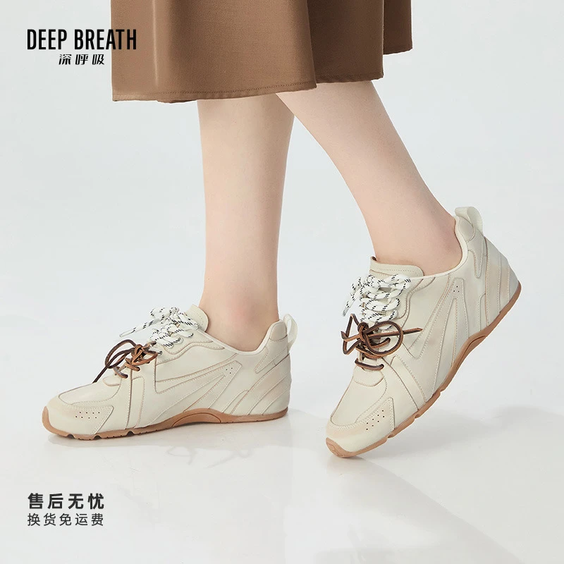 DEEP BREATH深呼吸女鞋新款双鞋带板鞋舒适休闲鞋AX12277