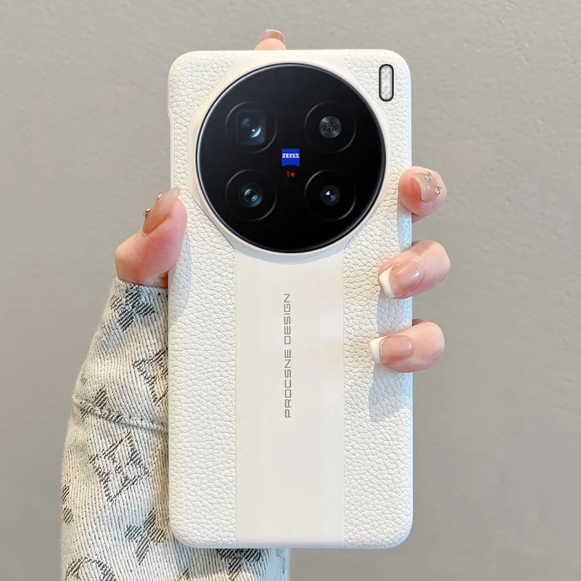 适用vivox200手机壳新款x200pro简约高级感x100p皮质防摔硬壳男女