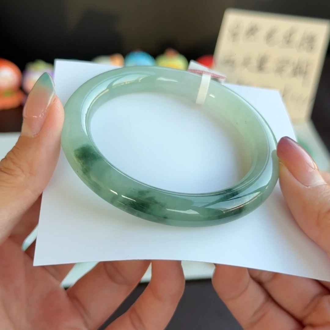 翡翠未镶嵌手镯37号 54.5