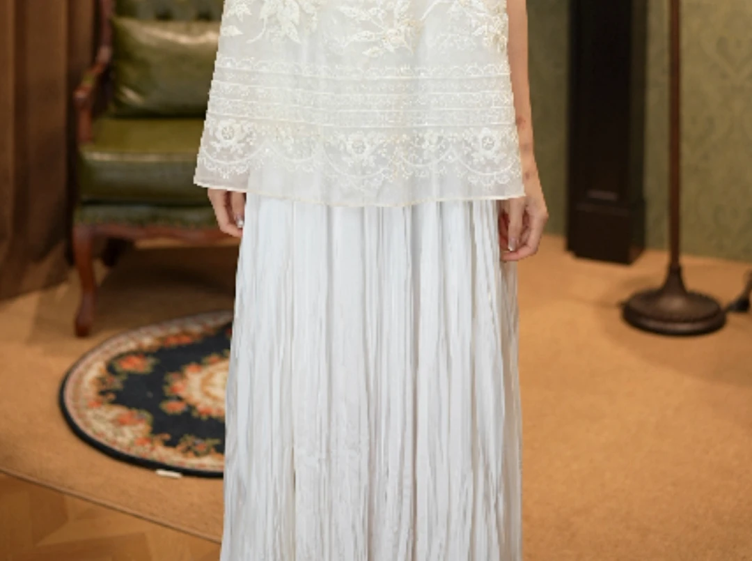 琉璃缎~缎感百搭高腰时尚长款休闲设计感半身裙2025b6533—垚一