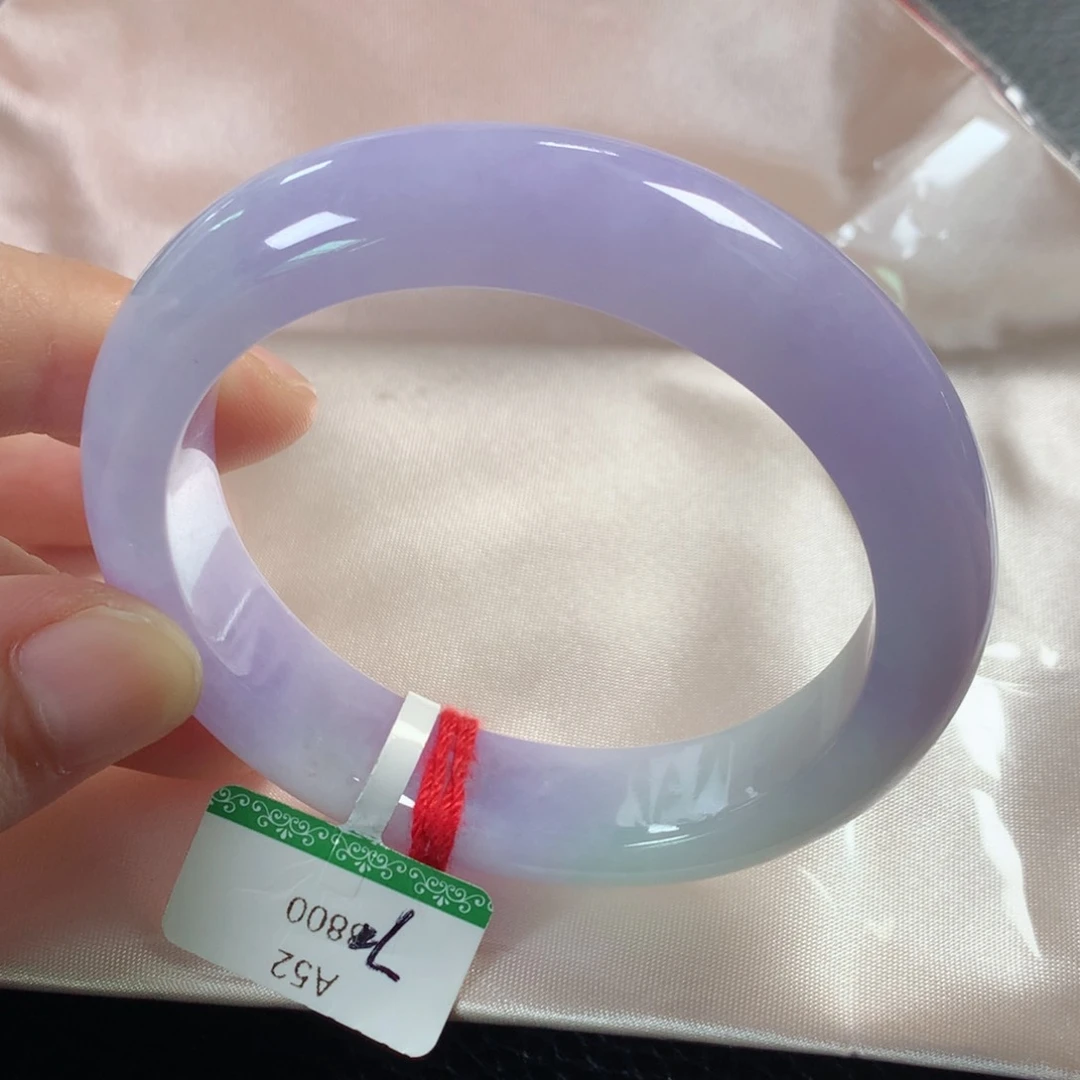 翡翠手镯未镶嵌缅甸天然翡翠手镯52圈口