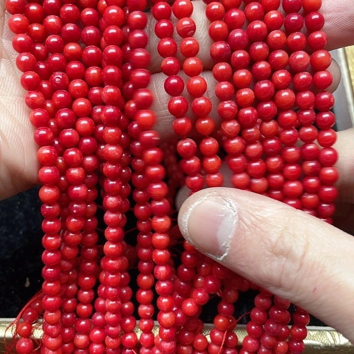 玛瑙/玉髓珠宝半成品未镶嵌一条5mm三姑娘