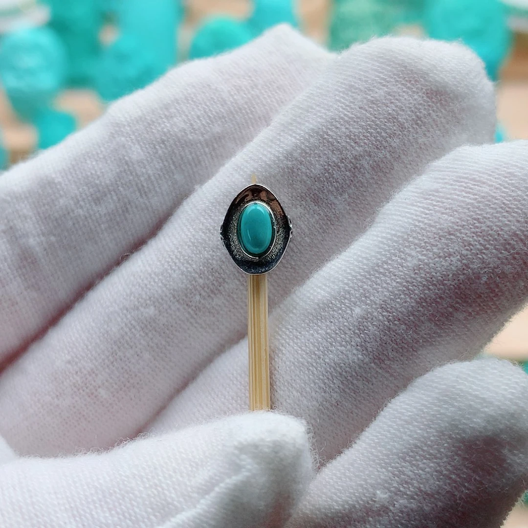 绿松石银S925镶嵌配饰