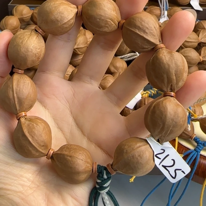 风***节橄榄核手串梅林铁核三花鲨鱼背2125