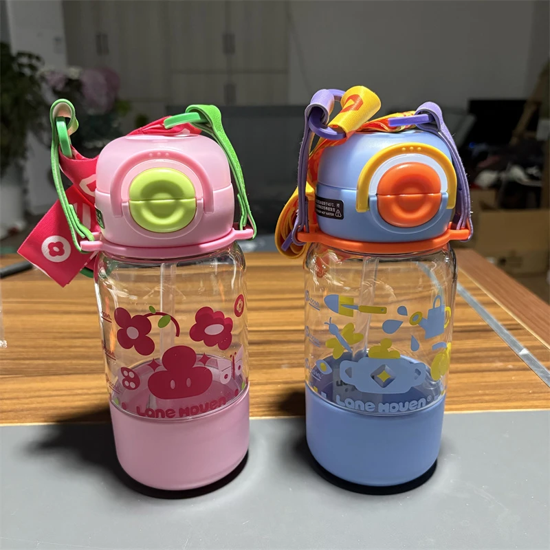 临时夏季双饮杯 600ML 吸管 直饮双杯口