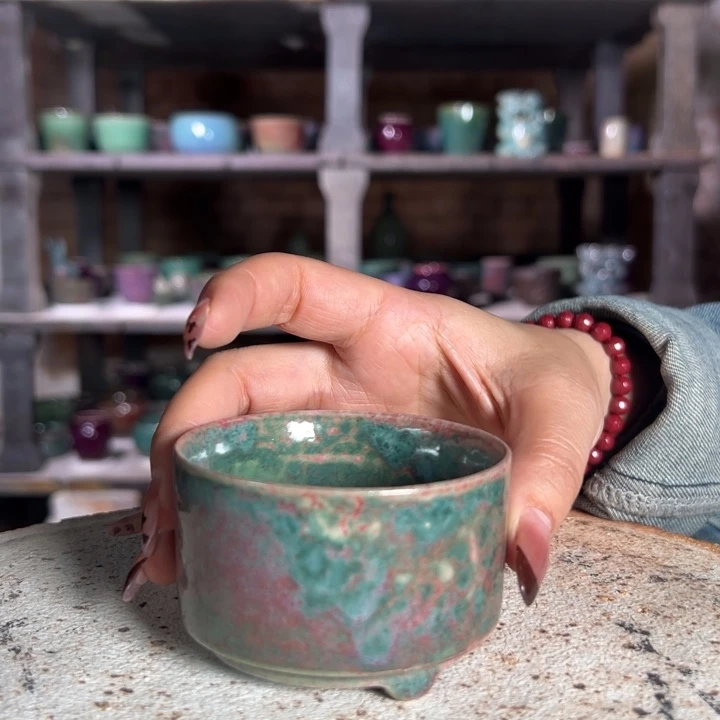 瓷片钧瓷摆件杯子茶器9
