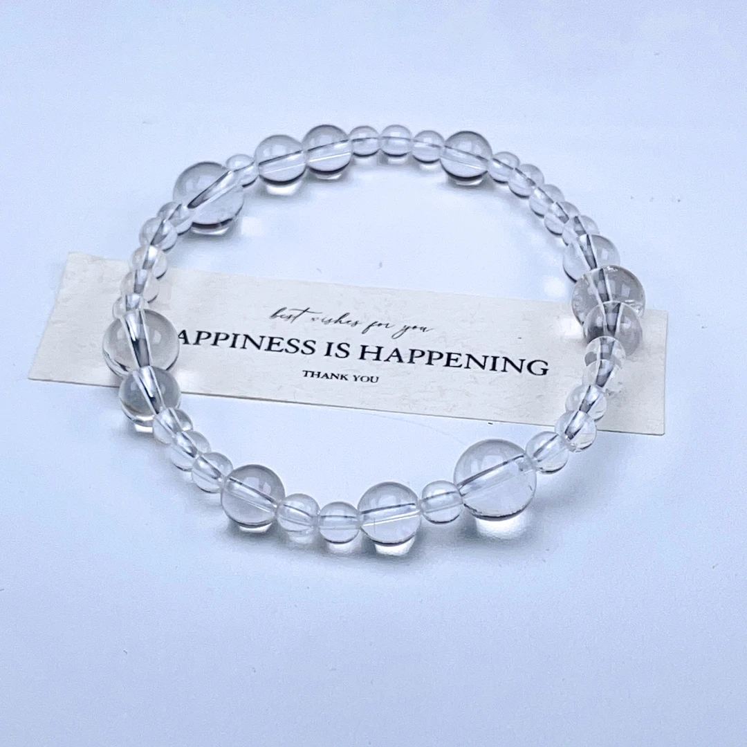 【露珠】天然白水晶手串-S103