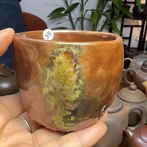 戬谷龙窑柴烧茶杯35