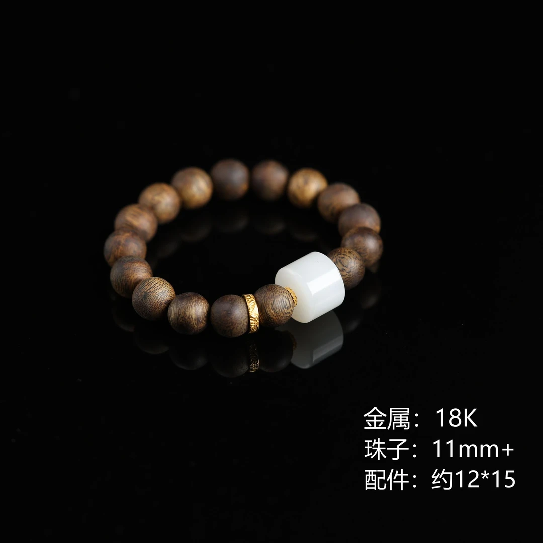 沉香本真 | “风眠”严选臻品顶俄白玉棋楠沉香11mm+ 手串