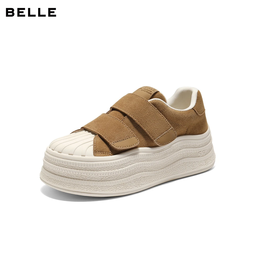 【小铃铛】百丽复古女鞋25秋季新款厚底增高贝壳头板鞋B2919CM5