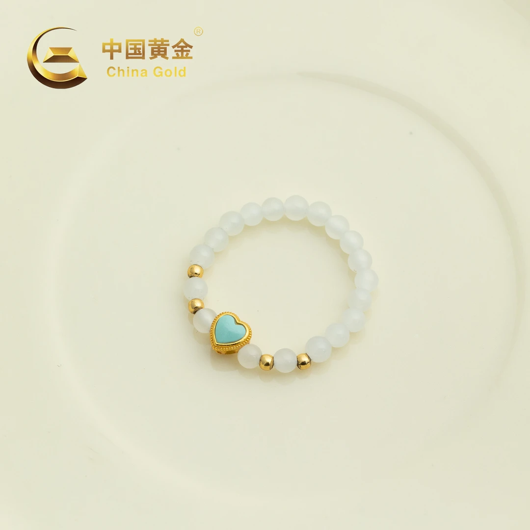 【中国黄金】S925银和田玉白玉戒指-J699-【格】
