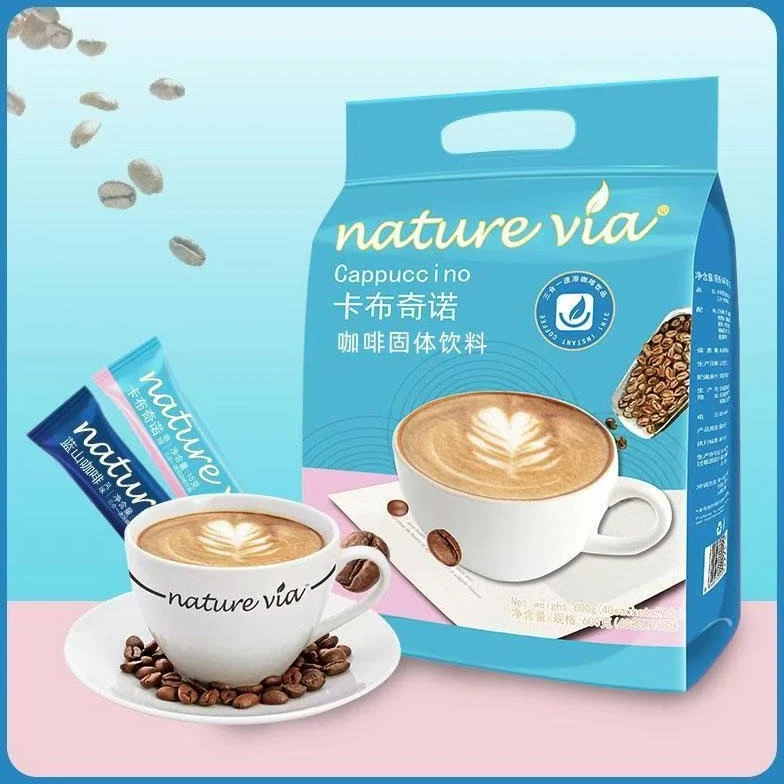 NATUREVIA40速溶咖啡蓝山风味卡布奇诺咖啡风味特浓三合一咖啡