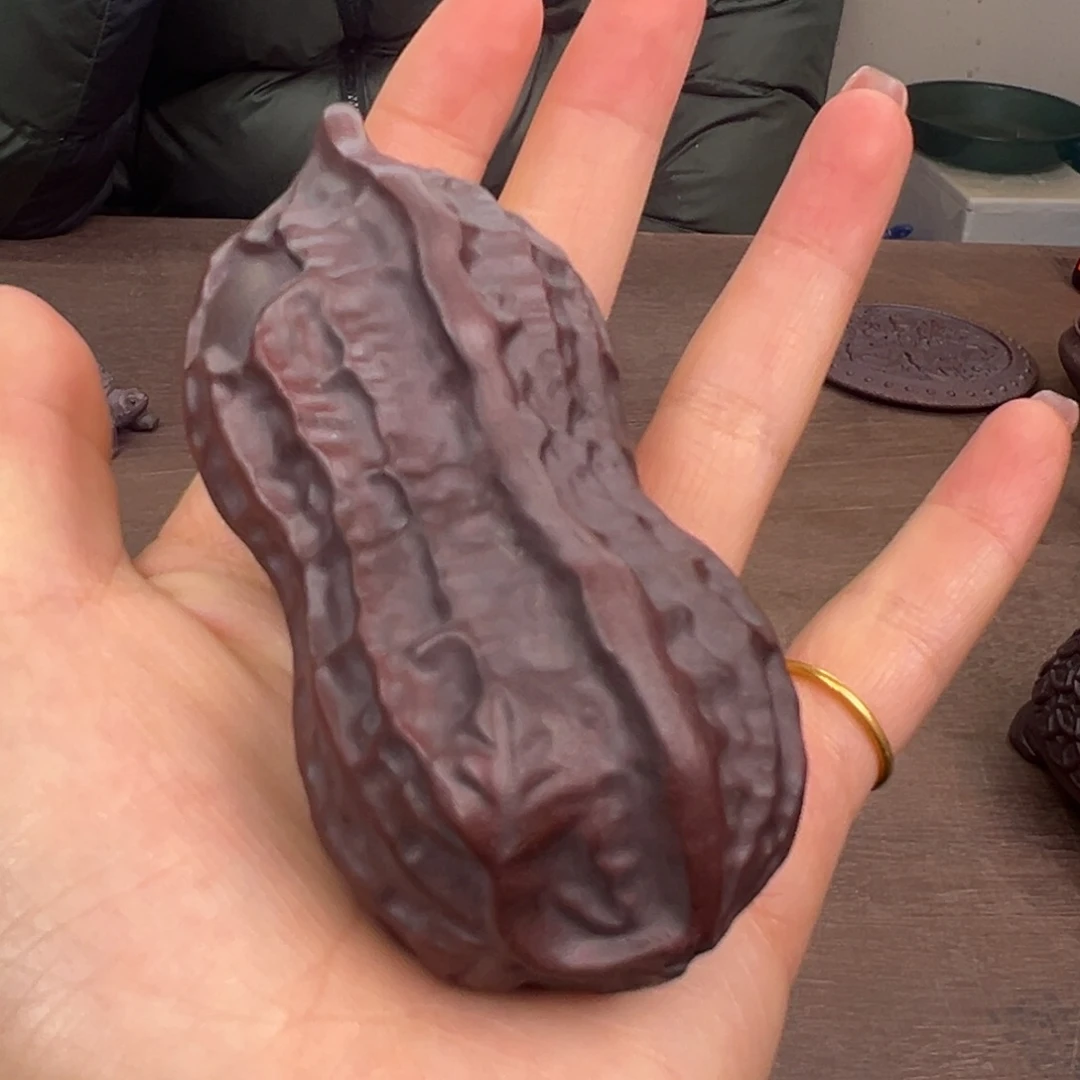 紫砂茶宠宇**车好事发生花生茶宠摆件