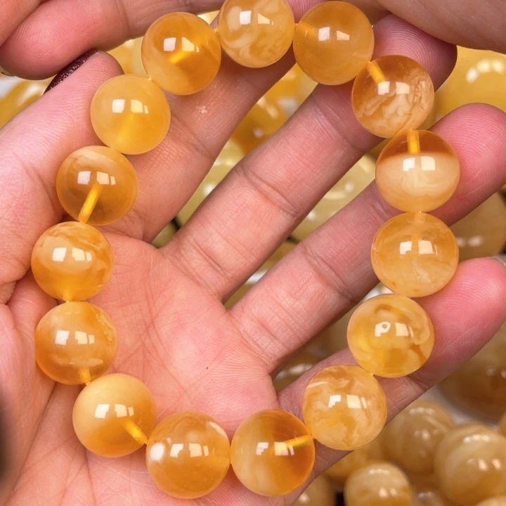 未镶嵌蜜蜡裸石14➕手串