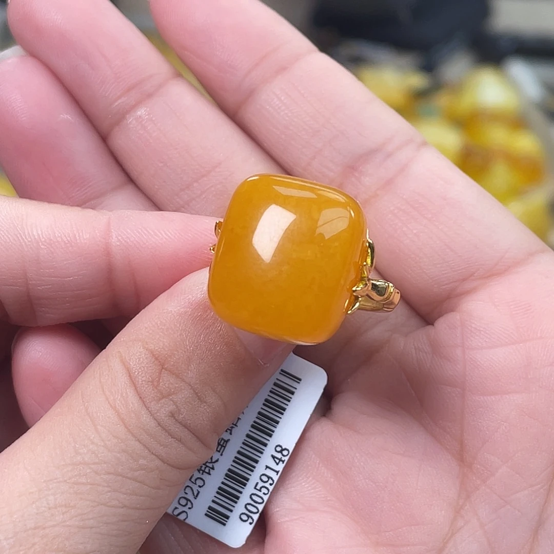 琥珀银S925镶嵌裸石多样性发其一h