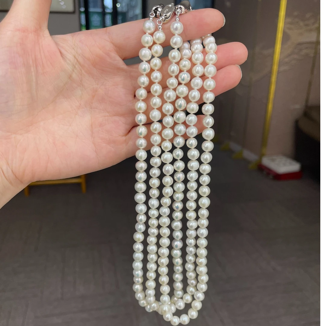 A49淡水无核珍珠项链时尚百搭7-8mm（多样性发其一）