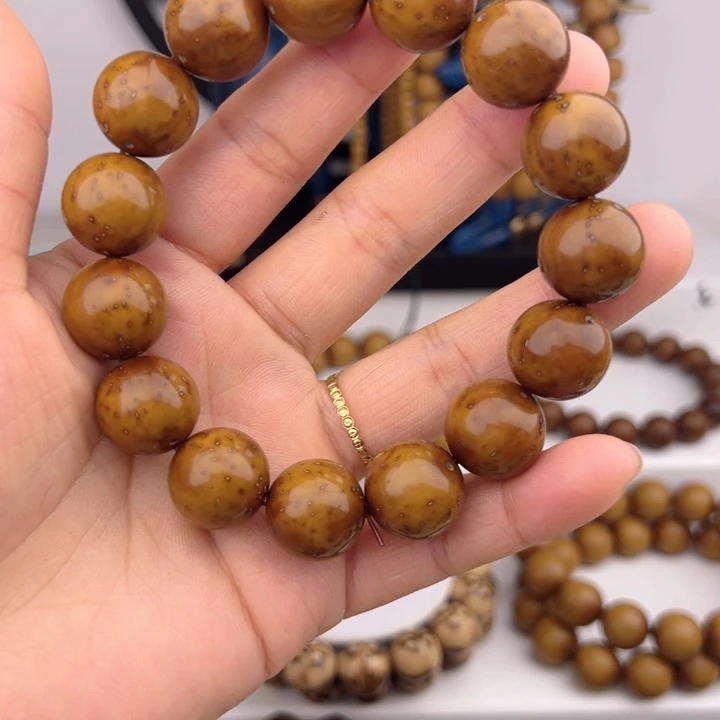 紫金鼠手串木**吖精品15尺光珠
