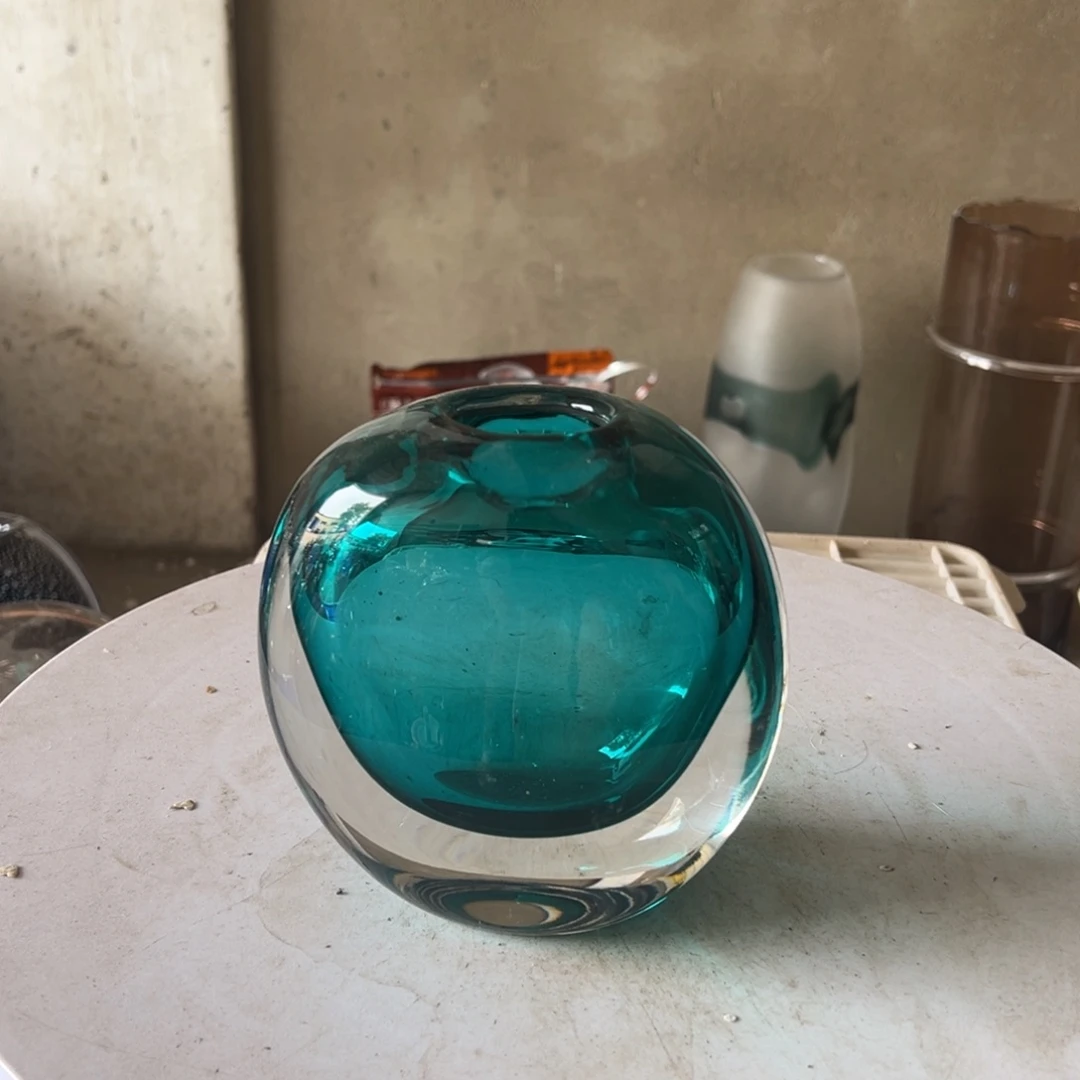 弘扬琉璃花器微瑕高度14