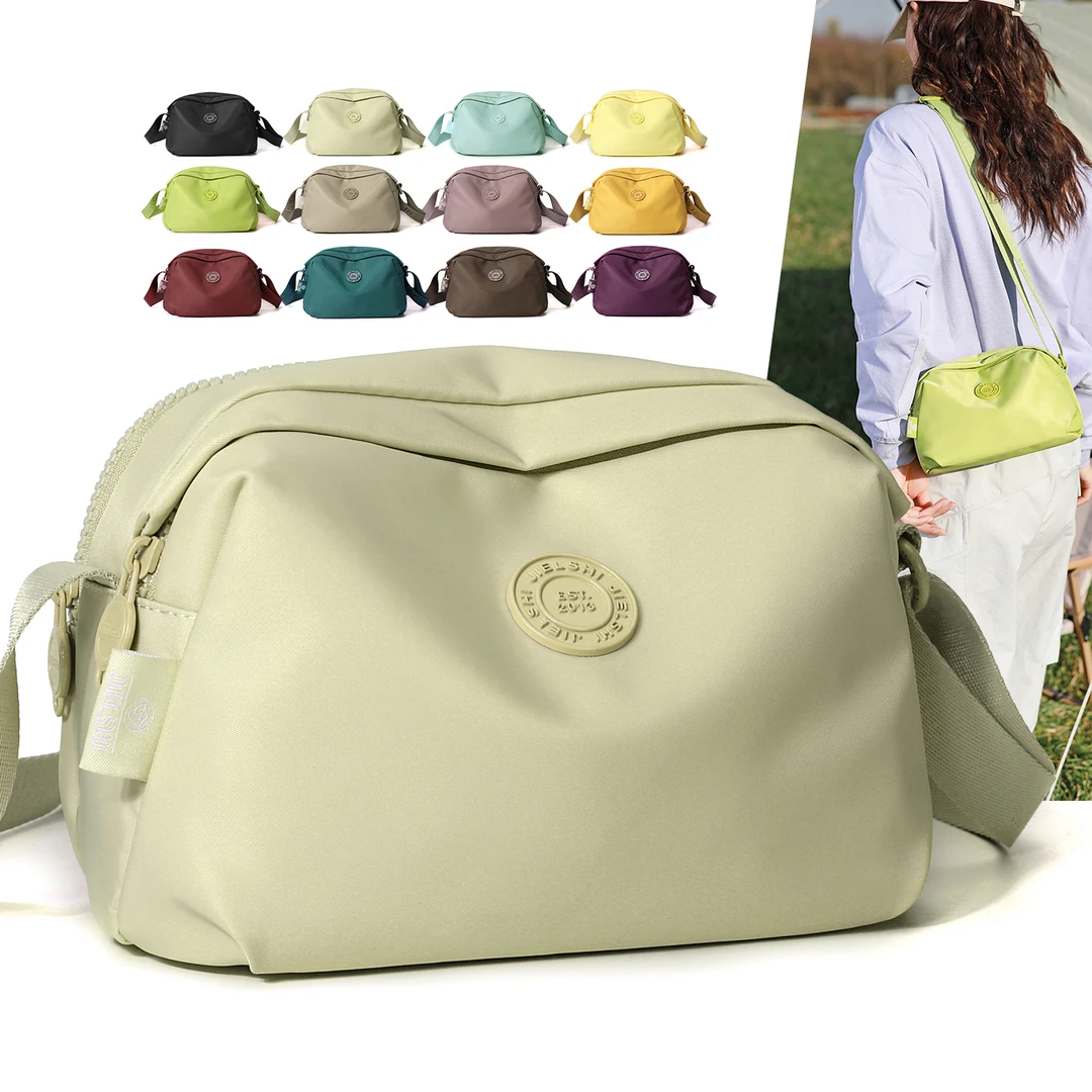 捷朗仕新款时尚精致包包女多口袋迷你斜挎包轻便户外牛津布单肩包