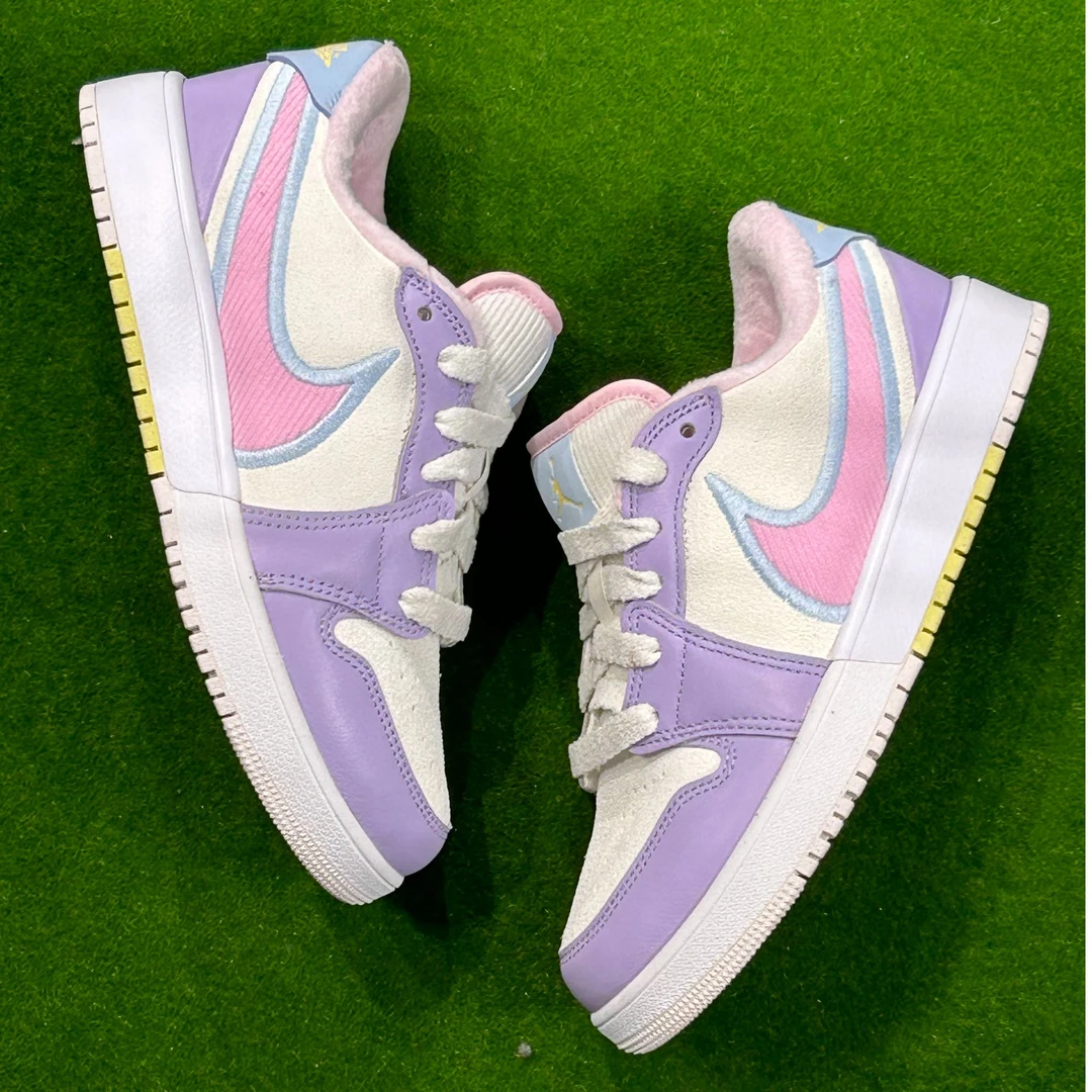 NIKE/耐克正品女鞋AJ1（GS）星黛露流光风低帮运动休闲鞋IM6668-161