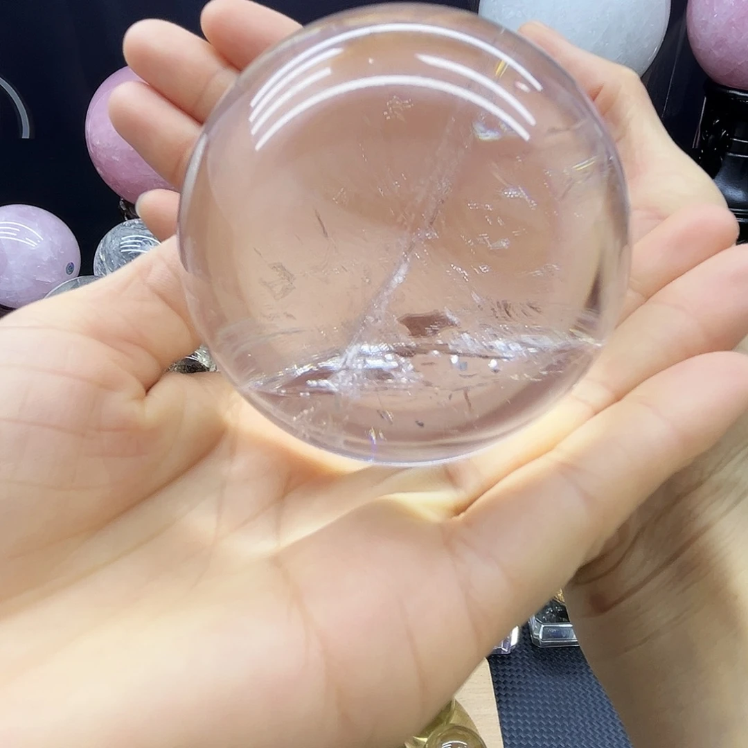 水晶珠宝半成品未镶嵌6.9公分