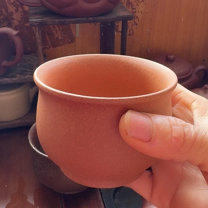 原矿紫砂黄降玻主人杯200cc