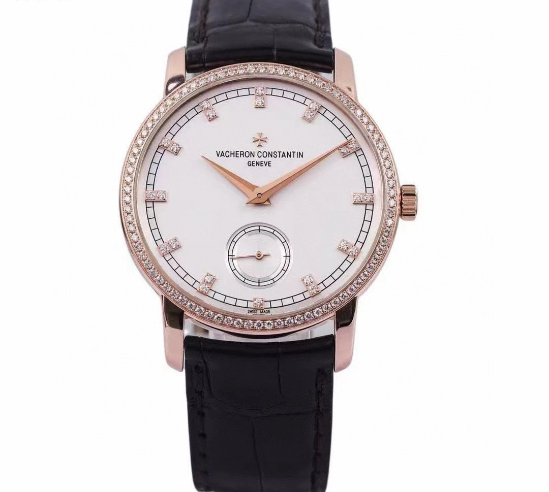 99新 Vacheron Constantin/江诗丹顿 传袭82572玫瑰金机械男表