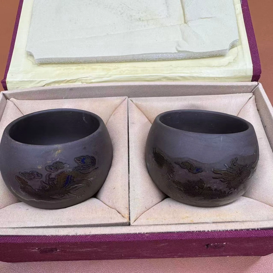 【闪购商品】龙凤紫砂变色对杯（不带礼盒）