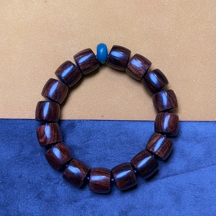 黄花梨/降香黄檀手串/手链13*14直切珠紫油梨