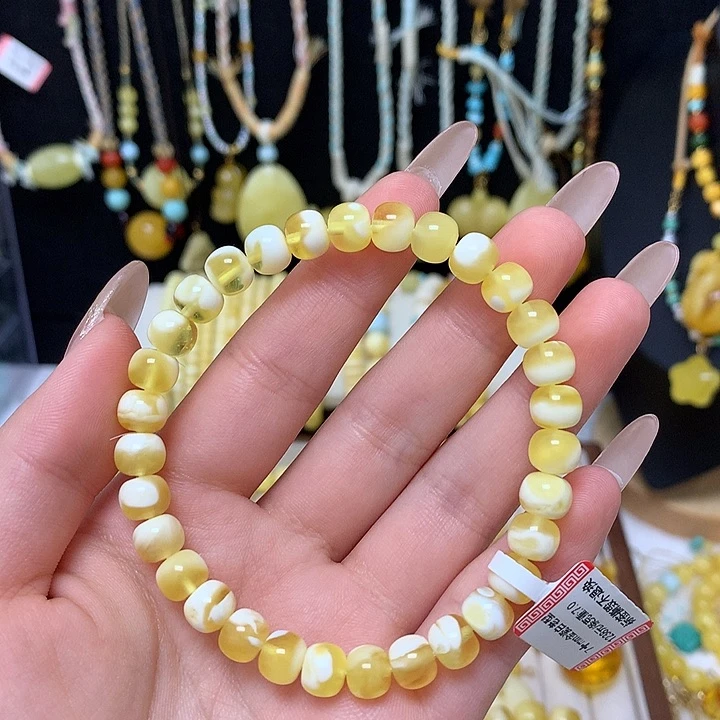 手链蜜蜡未镶嵌蜜蜡手串素圈