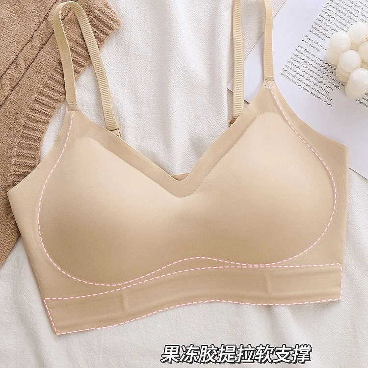 无痕女士内衣女无钢圈小胸聚拢收副乳防下垂运动文胸胸罩夏季薄款